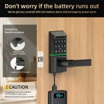 Viladepot Smart Lock Fingerprint Door Lock TYPE-C Interface App Control Passcode Unlock Electronic Touchscreen Keypad Handle - Image 2