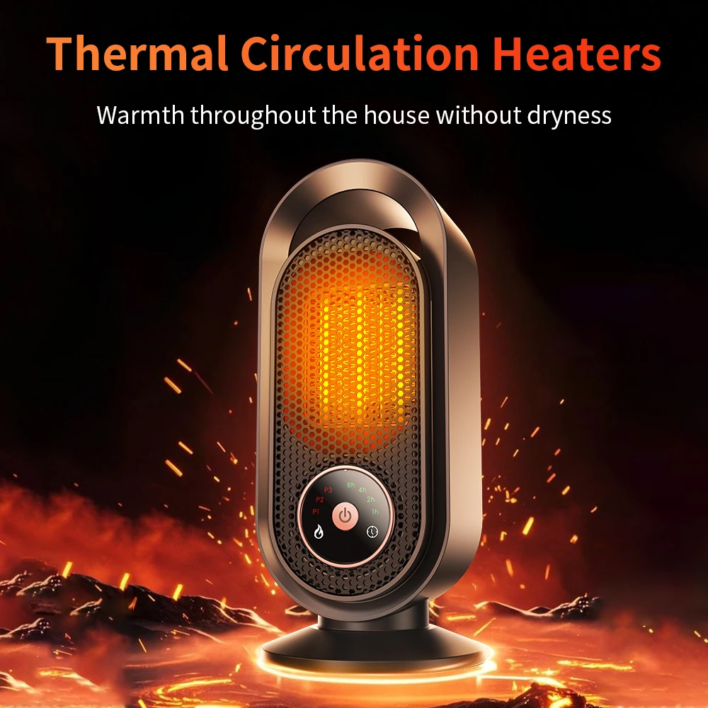 kf-Sdeda1cb637c942a09f7a0440eaed01c8u Electric Indoor Room Heater PTC Fast Heating Quiet Touch Control 3-Level Heat Settings up to 1500W Energy Saving Safety for Bedrooms - Image 1