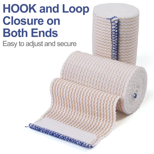 4 Rolls 3 inch x 5 yds Elastic Bandage Wrap, Cotton Compression Bandage Wrap with Self-Closure,Support & First Aid for Sports - Image 3