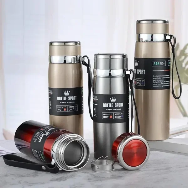 1L Thermal Water Bottle Keep Cold and Hot Water Bottle Thermos for Water Tea Coffee Vacuum Flasks Stainless Steel Thermos Bottle - Image 2