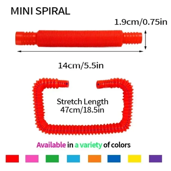 1-4 Pack Pop Tubes Colorful Telescopic Fidget Toys Sensory Toy for Stress Anxiety Relief for Children Adults Learning Toys Gifts - Image 2