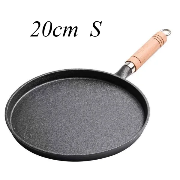 26cm Cast Iron Frying Pan Uncoated Non-stick Egg Pancake PanCrepe Maker Steak Frying Pot Gas Induction Cooker Kitchen Cookware - Image 4
