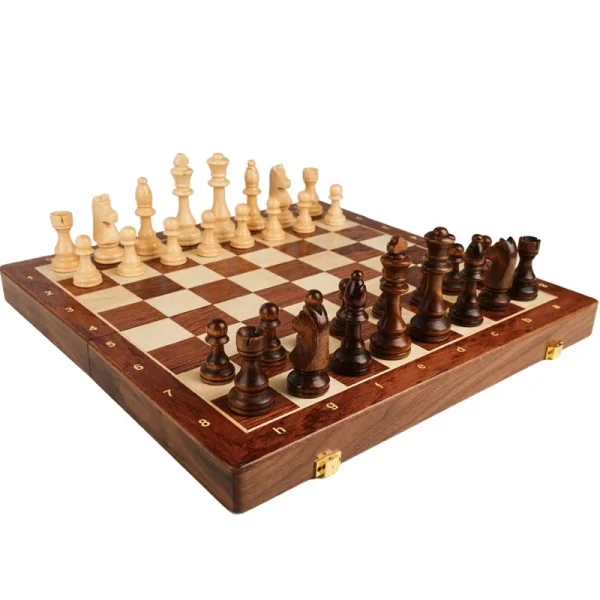 Board Game High-grade Set Of Solid Wood Chess Pieces Wooden Folding With More Than 2 After The Game Entertainment - Image 5