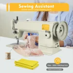 3000 Stitch/Min Industrial Sewing Machine Heavy Duty Cast Iron, 5.5 to 13mm Stitch for Thick Fabrics