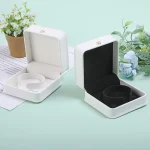 PU Leather Jewelry Packing Gift Box White Brushed Crown Buckle Ring Bracelet Ear Stud Necklace Packing Box Jewelry Set Box - Image 4