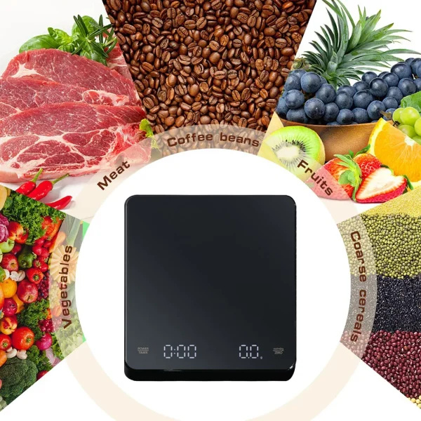 Digital Mini coffee scale for Kitchen LED Screen Espresso USB 3kg Max.Weighing 0.1g High Precision,Pocket Precision in Oz/ml/g - Image 3