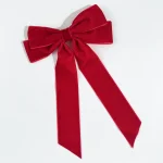 Vintage Velvet Bow Hairpins Barrette Hair Clip For Girls Wedding Long Ribbon Korean Hair Clip Hairgrip Accessories Christmas party hair - Image 4