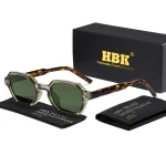 HBK Retro Polygonal Men Sunglasses Personalized Design Square Frame Sun Glasses for Women Parties Travel Holidays Glasses
