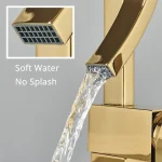 Basin Faucet Brass Bathroom Faucet Mixer Tap Black/Gold Wash basin Faucet Single Handle Hot and Cold Lavotory Faucet - Image 4