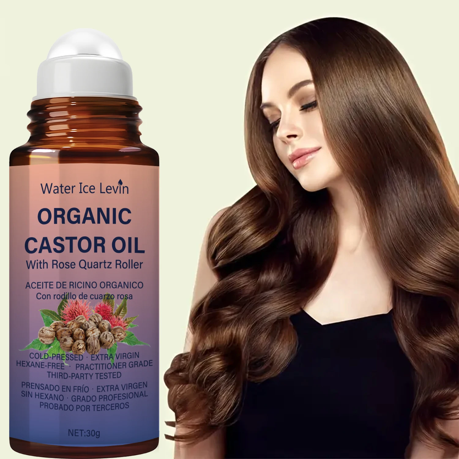 kf-Sec643f49f7514ed29e885f65e9b1a422Q Winter Organic Castor Oil & Rose Quartz Roller - Cold-Pressed, Hexane-Free for Hair & Skin Care, Third-Party Tested - Image 1