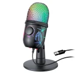 Gaming Microphone USB Microphone for PC Condenser Podcast Mic for Studio Recording with Headphone Jack, Led, Noise Cancellation - Image 5