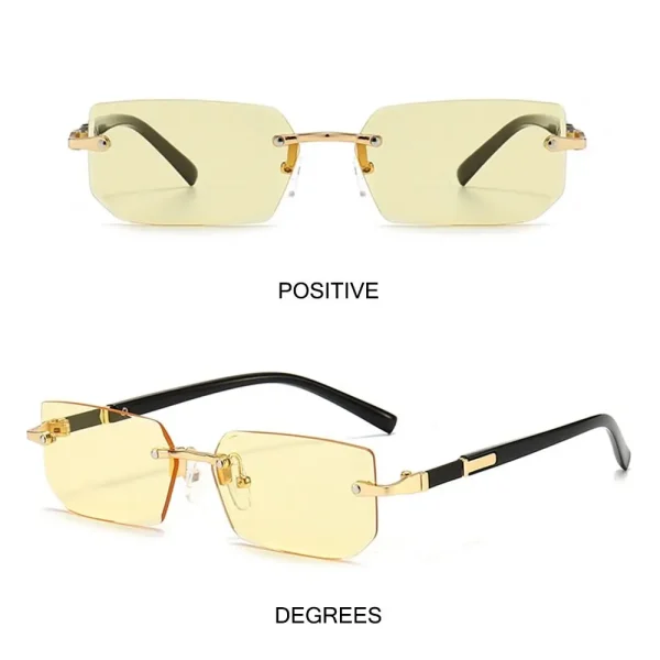 Trendy Rimless Sunglasses for Men Women Fashion Frameless Rectangle Sun Glasses Retro Shades Summer Traveling Eyewear UV400 - Image 3
