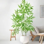 Artificial Green Bamboo Leaves, Fake Branch Plants, Suitable for Home, Hotel, Commercial Office Decoration - Image 3