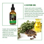 Black Castor Oil Healthy Organic Castor Oil Improves Hair Line Toughness Nourishes The Body Skin Hair Massage Moisturizing 60ml - Image 5