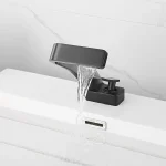 BAKALA Black Bathroom Deck Mounted Basin Faucet Single Hole Sink Tap Hot And Cold Water Mitigeur Salle De Bain Mixer Tap - Image 2