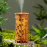 Bamboo-inspired humidifier with unique design, fine mist output, three ambient color night lights, and silent operation - Image 2