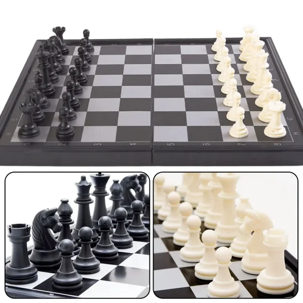 Folding Magnetic Chess 19.5*19.5cm Portable Chess Board International Chess Game Gift for Adult Kids Beginner - Image 4