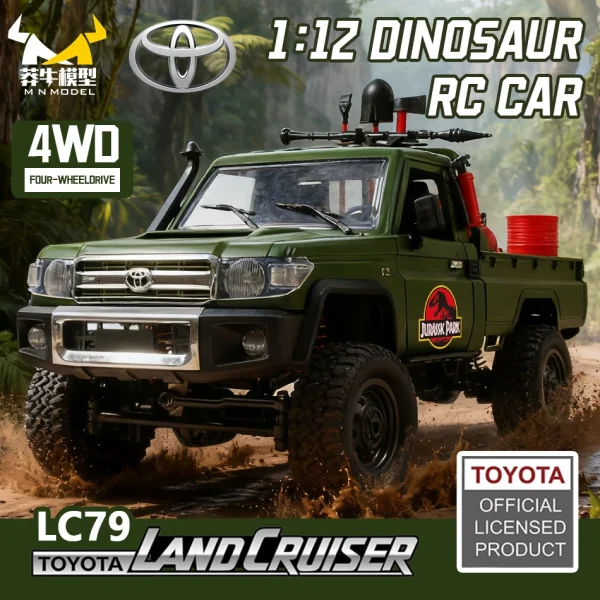 MN MODEL 1:12 4WD RC Off-road Dinosaur Car Adventure Shovel Tool All Terrain Vehicle Rock Crawler Climbing Truck Toy for Adult - Image 3