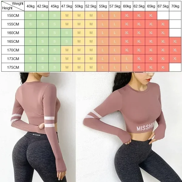 Cloud Hide Black Women Yoga Shirt Fitness Sexy Sports Gym Crop Top Running Long Sleeve Blouse Winter T-Shirt Workout Sportswear - Image 5