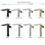 Bathroom Waterfall Basin Sink Faucet Black Faucets Brass Bath Faucet Hot&Cold Water Mixer Vanity Tap Deck Mounted Washbasin tap - Image 5