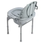 Bedside Commode Chair Bedside Commode Toilet Heavy Duty Sealed Lid Armrests with 2 Internal Buckets for Squat Toilet for Adults - Image 2