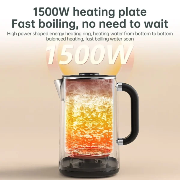 1.7L Electric Kettle Household Thermostatic Kettle Automatic Heat Preservation Teapot 304 Stainless Steel Liner Health Pot 220V - Image 4