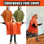 Emergency Rain Poncho Thermal Blanket Poncho Weather Proof Outdoor Survival Camping Gear Survival Gadgets Raincoats For Rain