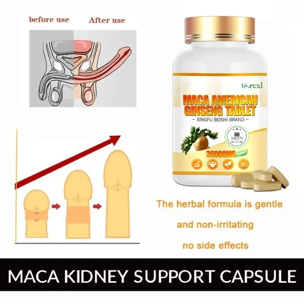 Organic Maca Coffee Ginseng Tablets - Non-GMO Supports Reproductive Health Natural Energizer - Image 5