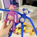 Suction Cup Monkey Pop Tubes Fidget Toys Decompression Stretch Tube Stress Relief Sensory Toys for Kids Adult Party Gifts - Image 3