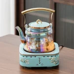220V High-Temperature Resistant Electric Kettle Tea Stove & Tea Kettle Set for Home Use C