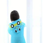 1pc-Cute Kids Raincoat Waterproof Children Duck Frog Rain Poncho Rain Coat Jacket with Backpack Position Student Rainwear
