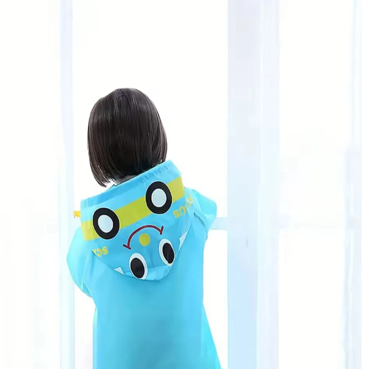 kf-Sf6dbca1021754e37a2eb0d0f06155dd87 1pc-Cute Kids Raincoat Waterproof Children Duck Frog Rain Poncho Rain Coat Jacket with Backpack Position Student Rainwear - Image 1