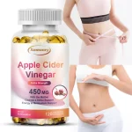 Apple Cider Vinegar Capsules 450mg - Digestive Health Support Relieves Bloating and Constipation Burns Fat and Controls Weight