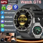 New Watch GT6 Smart Watch Men HD AMOLED Screen GPS Track Always Show Time Heart Rate Bluetooth Call Waterproof Sports Smart watch