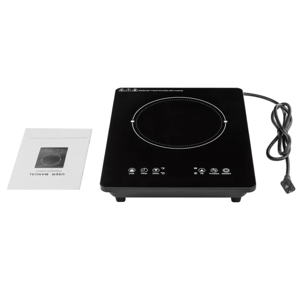 1800W Induction Cooktop Low Noise Hot Plate Portable Induction Cooktop w/ Ultra Thin Body for Kitchen Countertop Use - Image 3