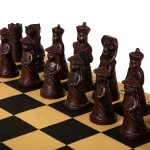 Super-large, deliberately aged three-dimensional character design with heavy chess pieces, a 43cm/ 16.9-inch chess board game