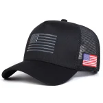 Unisex American Flag Embroidery Baseball Net Caps Spring and Summer Outdoor Adjustable Casual Hats Sunscreen Hat Sports Cap - Image 2