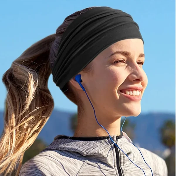 Bohemian European and American Sports Hairband Women's Wide Yoga Elastic Running Hair Accessories Headw - Image 5