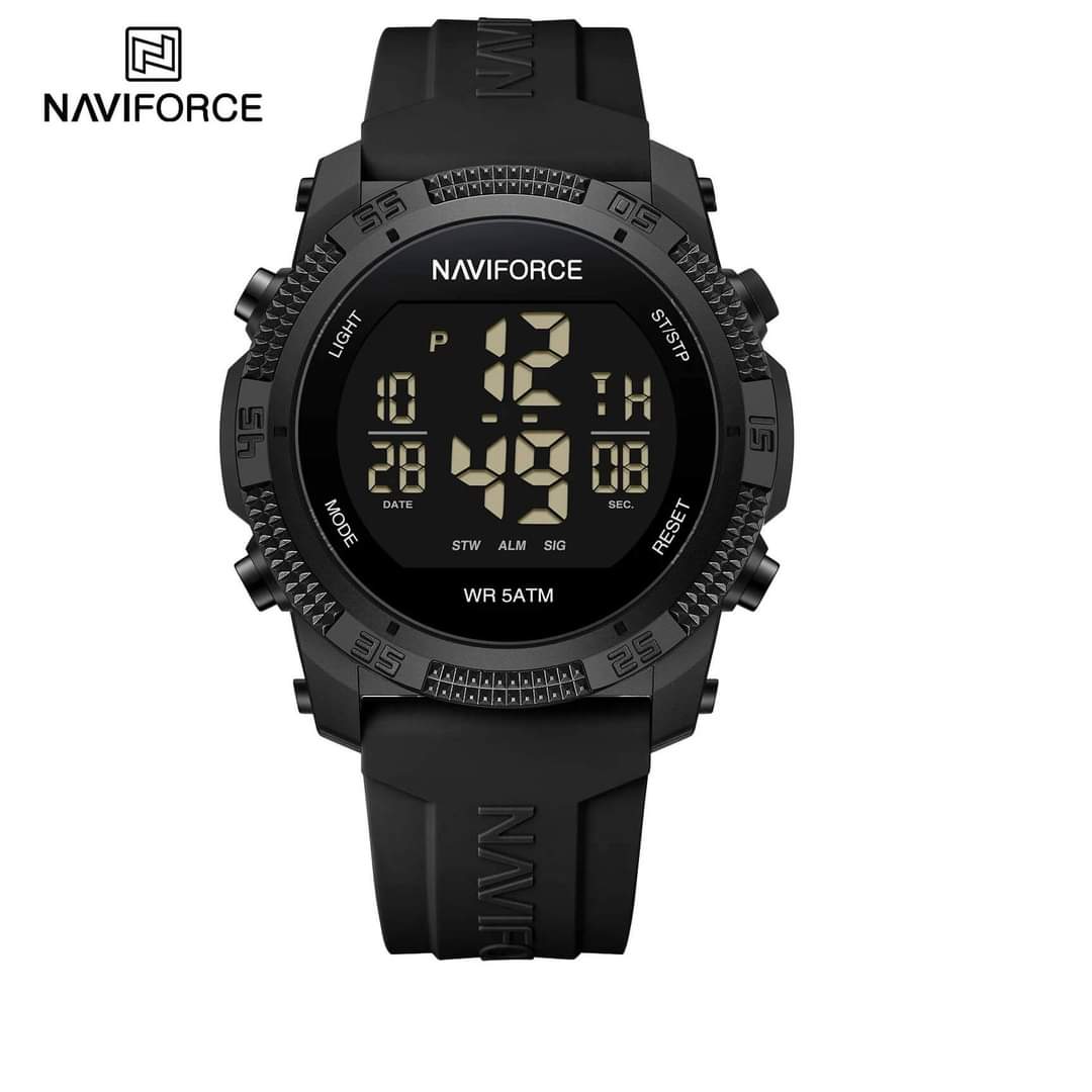 039996b4427d18ebf263f37cc557e12e NAVIFORCE 7104 Men's Multi-Function Digital Wristwatch With Date Day Waterproof Silicone Strap Top Brand Luxury Classic Fashion Sports Watch - Black - Image 1