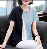 Trendy Stylish Fashion tops ladies short sleeve casual t-shirt for girl