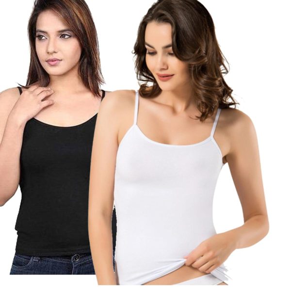 New Tank Top (2Pice) For Girls Womens Wear Under T Shirts Short Shirt For Women - T Shirt For Women - Image 2
