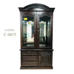 C-0673 (2Palla/2Door S Model Wall Showcase) Glass Shelf / City Furniture - Image 2