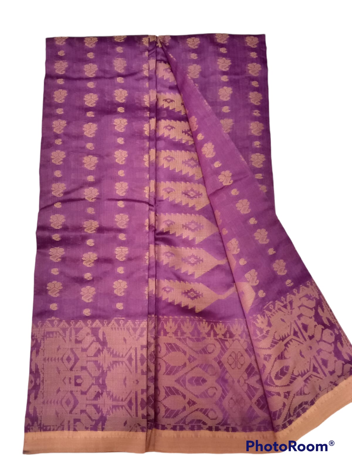 1f10fb835cf25674a2e4d77a378c38f0 Traditional Half Silk Jamdani Saree Blouse Piece Running For Women - Image 1