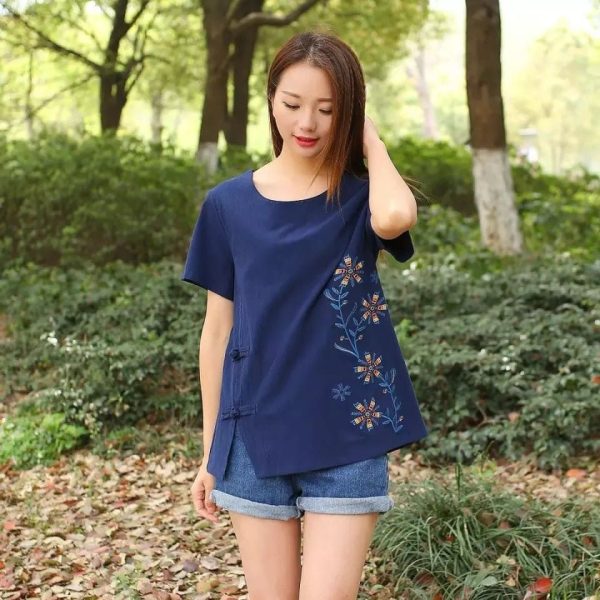 New Fashion Short Sleeve Top For Girls -Printed Jersey Tshirt - Image 2