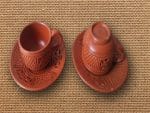 Handmade Clay Tea Cup Set With Traditional Design - Organic And Eco-Friendly - Perfect For Dinner - Clay Cup Set - Tea Cup Set - Image 2
