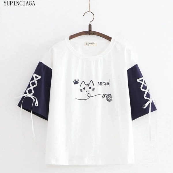 Good Quality Short Sleeve Top For Girls -Printed Jersey Tshirt - Image 2