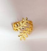 Fashionable Charming Design Gold Polish Finger Ring For Girls