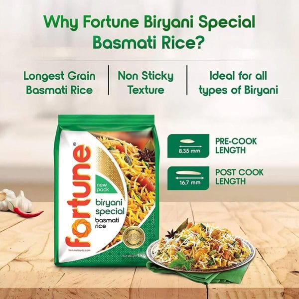 Fortune Special Biriyani Basmati Rice (Indian)_ 1kg - Image 3