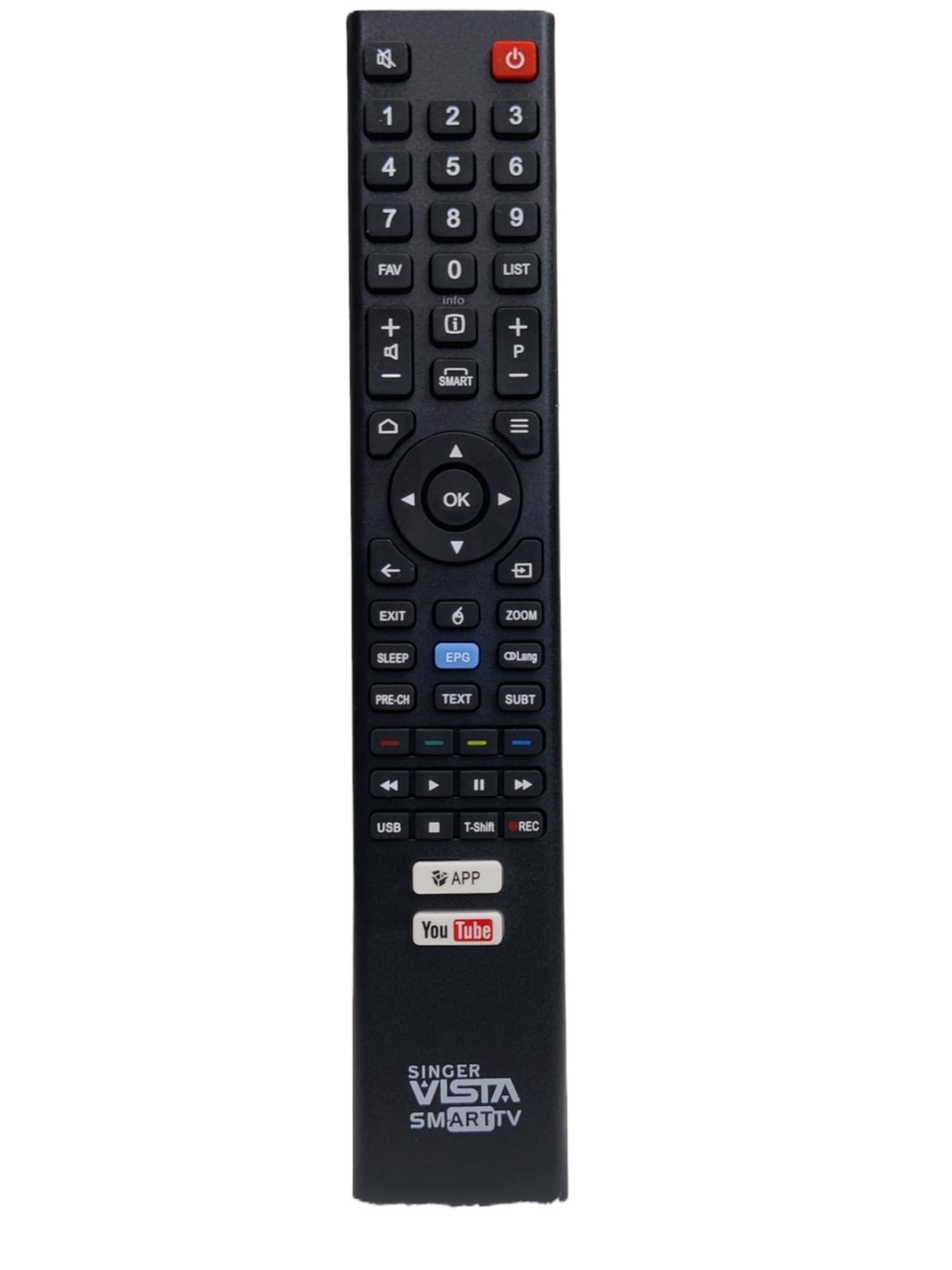 49eba1886966bbf418619e3f27848bfd Singer Vista Android Led Tv Remote Control with Netflix & YouTube. - Image 1
