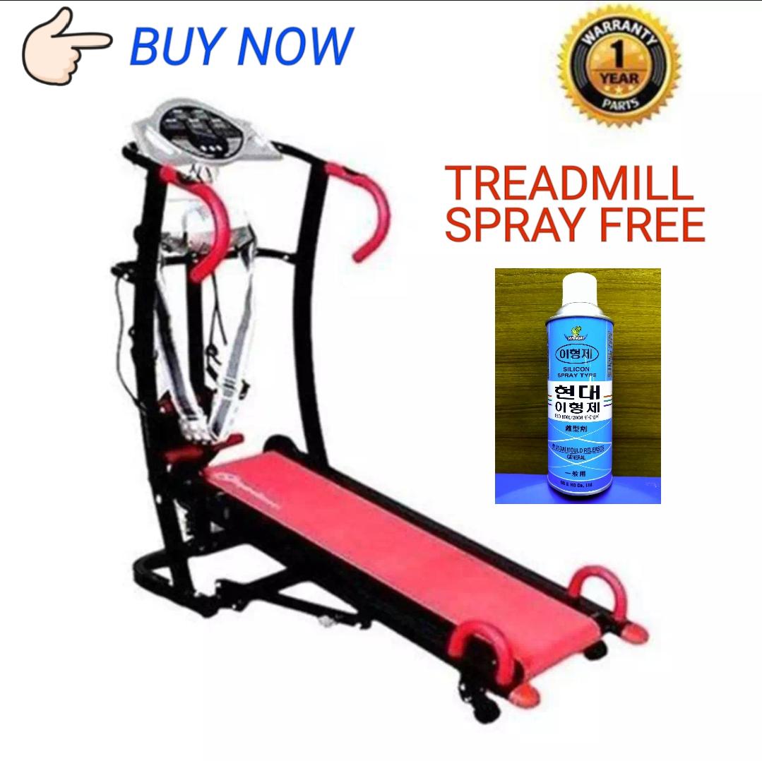 511230282eaffa2790b5d6f740632132 6 Way Manual Treadmill - Red and Black - Image 1